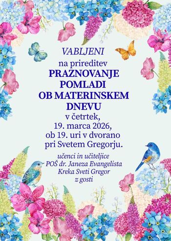 PRAZNOVANJE POMLADI OB MATERINSKEM DNEVU