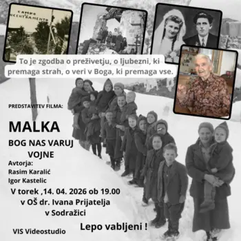 Vabilo na ogled filma: Malka – Bog nas varuj vojne