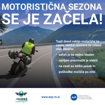 Motoristična sezona se začenja: prvi sončni dnevi naj vas ne zavedejo