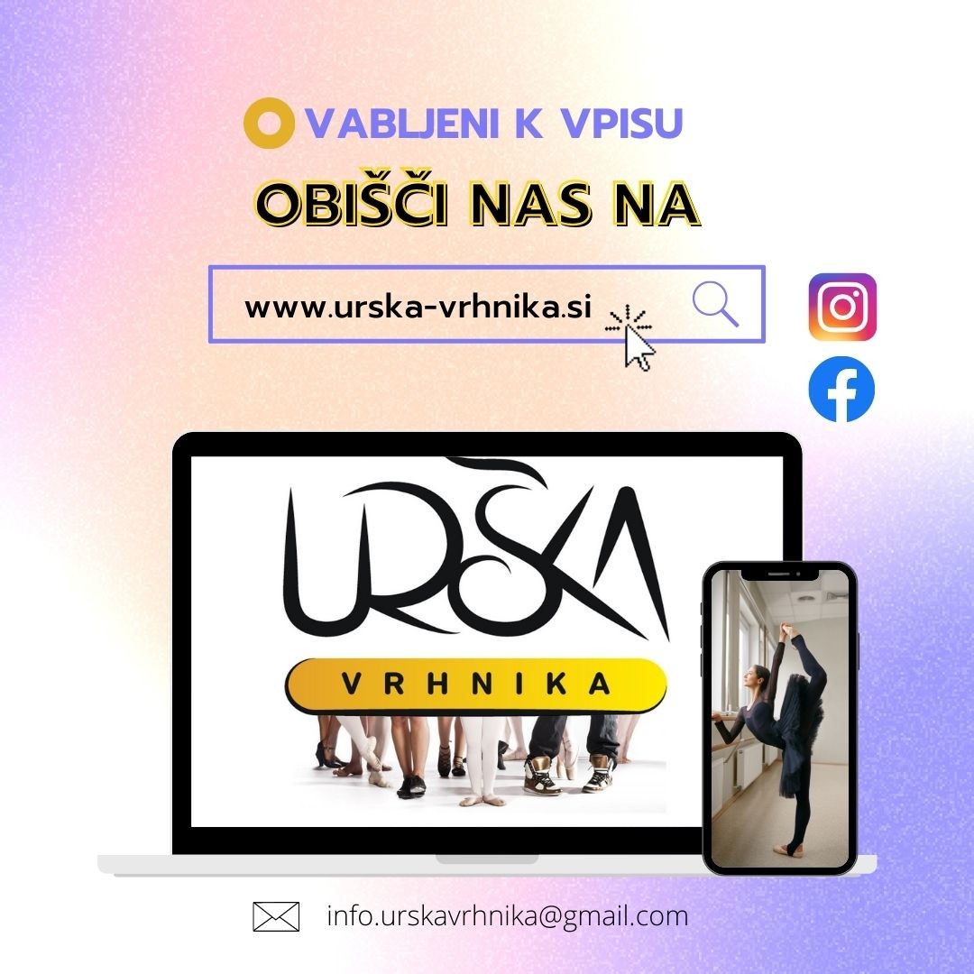 PLESNA ŠOLA URŠKA VRHNIKA - Plesno ustvarjanje, NINADANCE, NINA HRIBAR S.P.