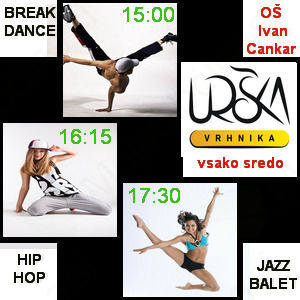 PLESNA ŠOLA URŠKA VRHNIKA -  HIP HOP na OŠ Ivana Cankarja 