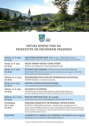 Vabilo na prireditve ob praznovanju Občinskega praznika Vabilo na prireditve ob praznovanju Občinskega praznika