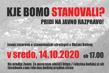 Druga javna razprava o stanovanjski strategiji preko zooma