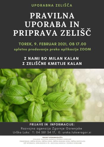 Spletno predavanje PRAVILNA UPORABA IN PRIPRAVA ZELIŠČ