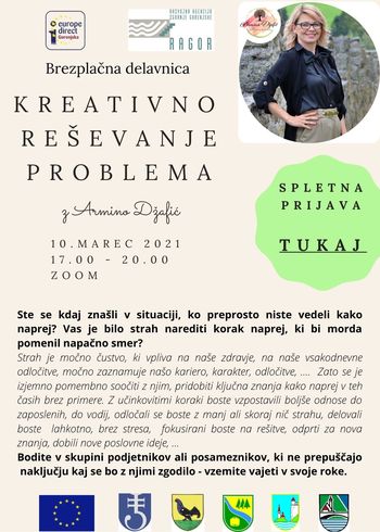 Brezplačna delavnica KREATIVNO REŠEVANJE PROBLEMA