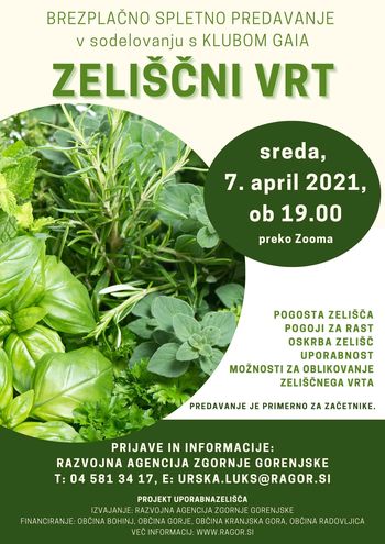 Spletni seminar ZELIŠČNI VRT
