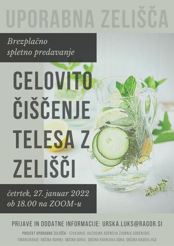 Brezplačno spletno predavanje CELOVITO ČIŠČENJE TELESA Z ZELIŠČI