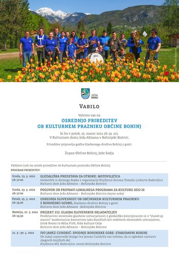 Vabljeni na prireditve ob občinskem kulturnem prazniku