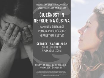 Brezplačno spletno predavanje ČUJEČNOST IN NEPRIJETNA ČUSTVA