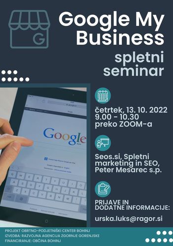 Google My Business - spletna delavnica