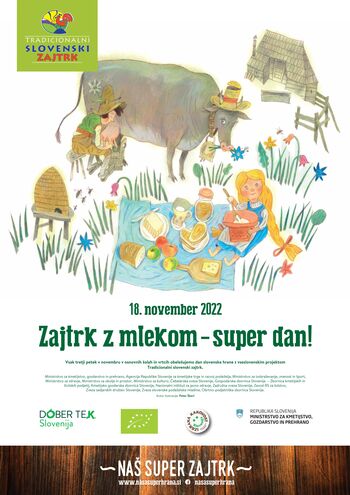 Vabljeni na tradicionalni slovenski zajtrk – v petek 18. novembra ob 10. uri v avli OŠ dr. Janeza Mencingerja Bohinjska Bistrica