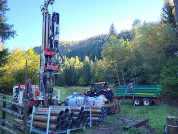 Nadaljevanje del pri novozgrajeni vrtini za pitno vodo na Koprivniku