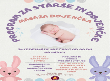 Vabilo na tečaj masaže dojenčka v Bohinjski hiši