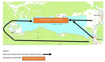 Bohinjsko jezero – pomembna točka za zajem vode pri gašenju iz zraka