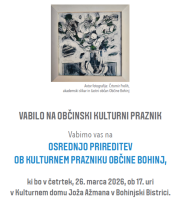 Vabilo na občinski kulturni praznik 2026
