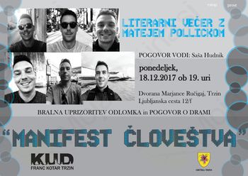 Literarni večer z Matejem Pollickom