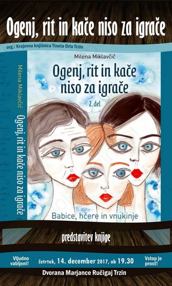 Predstavitev knjige: OGENJ, RIT IN KAČE NISO ZA IGRAČE 2. del
