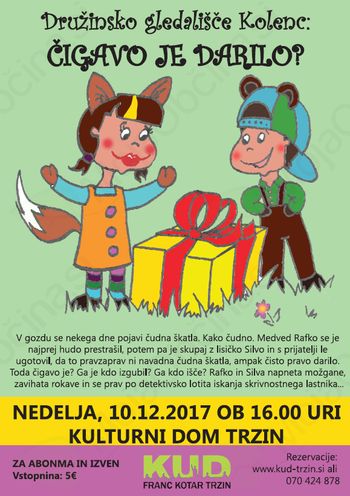 Praznična otroška predstava: Čigavo je darilo?