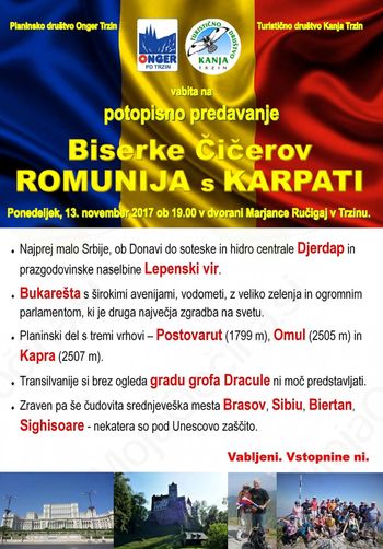 Potopisno predavanje: ROMUNIJA S KARPATI