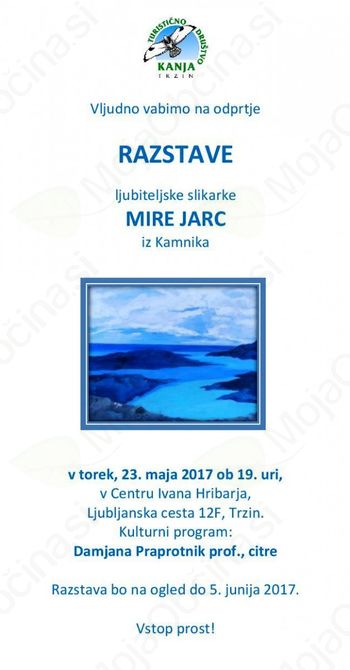 Odprtje razstave ljubiteljske slikarke Mire Jarc