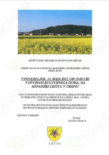 Slavnostna akademija ob prazniku občine Trzin