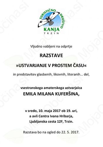 Otvoritev razstave USTVARJANJE V PROSTEM ČASU