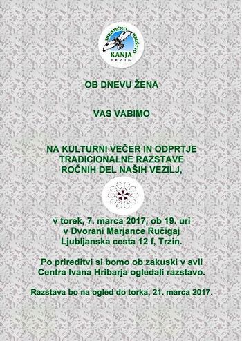 Kulturni večer in odprtje tradicionalne razstave vezilj