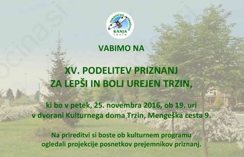 XV. Podelitev priznanj za lepši in bolj urejen kraj