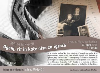 Kulturni večer: Ogenj, rit in kače niso za igrače