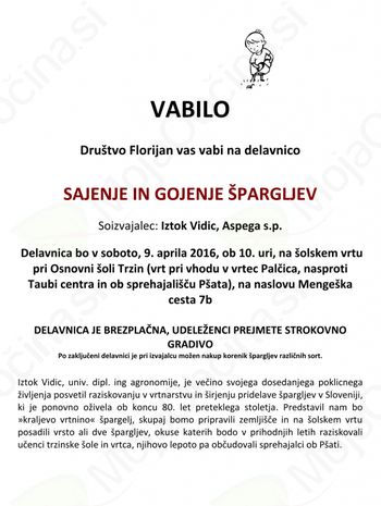 Delavnica: Sajenje in gojenje špargljev