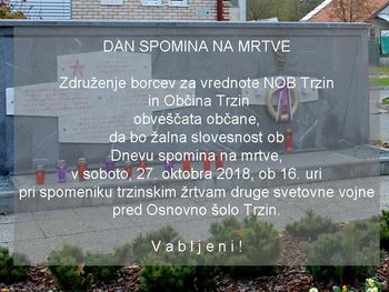 Žalna slovesnost ob Dnevu spomina na mrtve