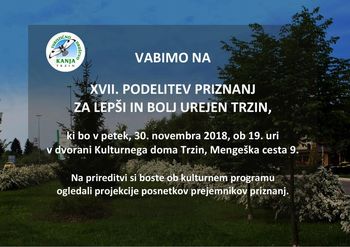 XVII. Podelitev priznanj za lepši in bolj urejen Trzin