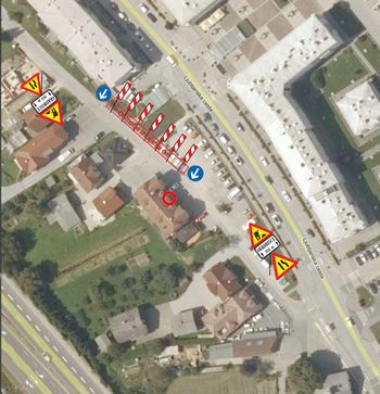Delna zapora dela občinske ceste - Ljubljanska cesta 5a