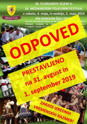 20. Florijanov sejem in 18. Mednarodni folklorni festival