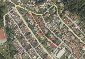 Popolna zapora - del Liparjeve ulice, Vegova in del Ulice pod gozdom