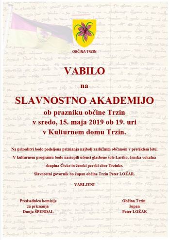 Slavnostna akademija ob prazniku Občine Trzin