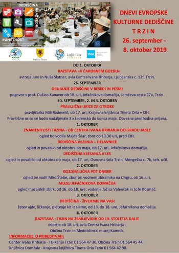 DNEVI EVROPSKE KULTURNE DEDIŠČINE TRZIN