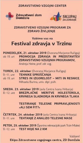 Festival zdravja v Trzinu