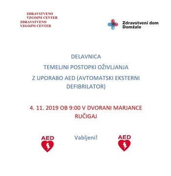 Delavnica temeljni postopki oživljanja z uporabo AED