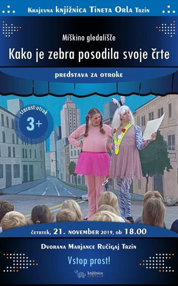 Predstava za otroke: Kako je zebra posodila svoje črte
