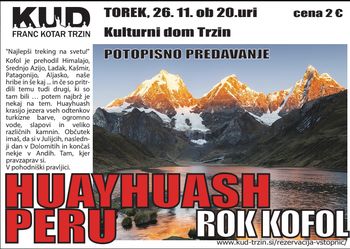 Potopisno predavnje: HUAYHUASH PERU