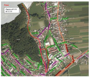 Popolna zapora dela občinskih cest zaradi izvedbe teka Petra Levca, dne 11. 9. 2021