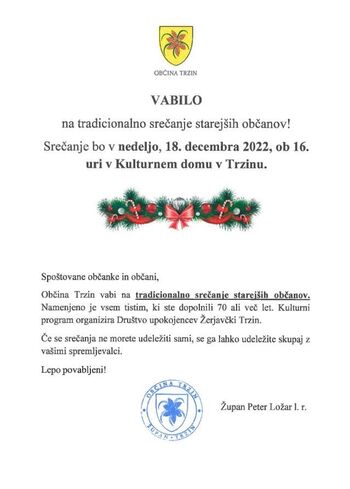 Tradicionalno srečanje starejših občanov