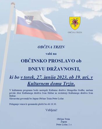 Občinska proslava ob DNEVU DRŽAVNOSTI