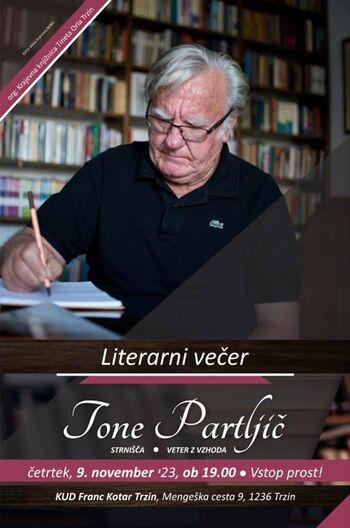 Literarni večer: TONE PARTLJIČ