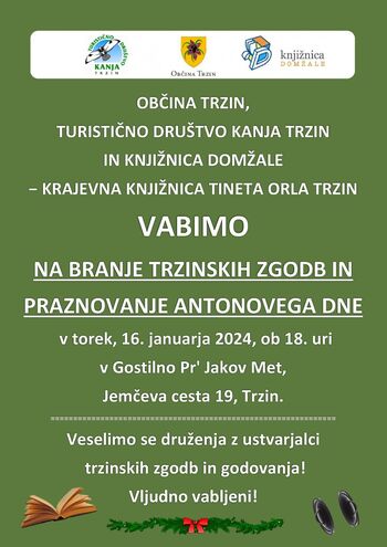 Branje Trzinskih zgodb in praznovanje Antonovega dne