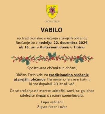 Tradicionalno srečanje starejših občanov