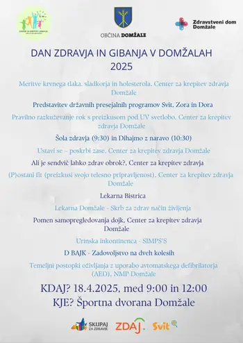 Dan zdravja in gibanja v Domžalah