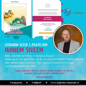 Literarni večer, 23.4.2025 ob 18 uri v DMR Literarni večer, 23.4.2025 ob 18 uri v DMR