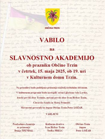 Slavnostna akademija ob prazniku Občine Trzin